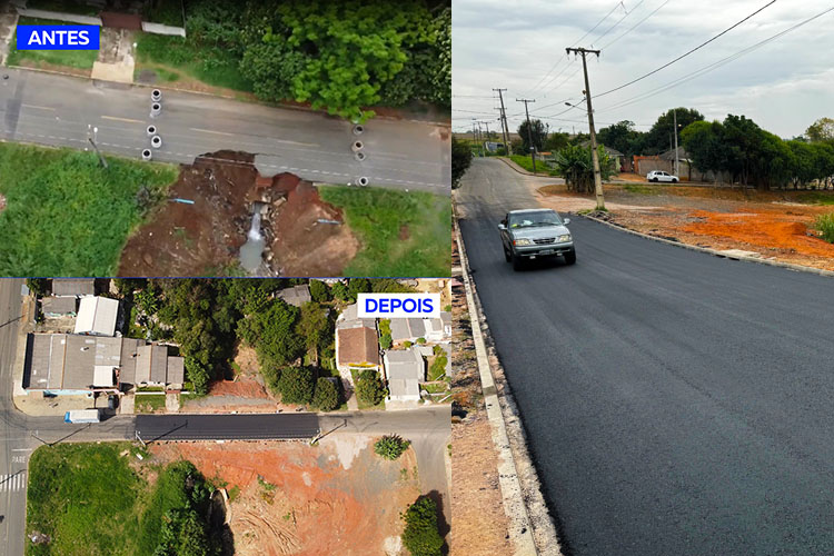 Prefeitura de PG fecha cratera no Los Angeles e finaliza asfalto na Rua Salvador Bueno de Cristo