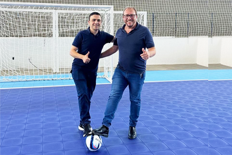 Aliel Machado e prefeito Laércio entregam reforma no Ginásio Camilão, em Rebouças